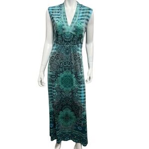 WORLD UNITY Vintage‎ Y2K Maxi Dress Fairy Boho Hippie Empire Waist Iridescent S
